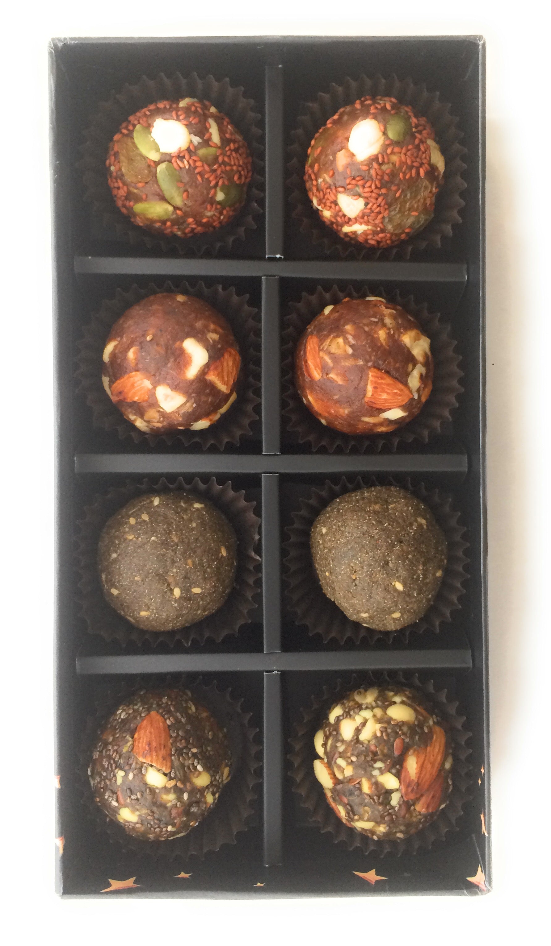 Dry Fruit Laddus - Assorted Box of 8 (Sugar free & Vegan)