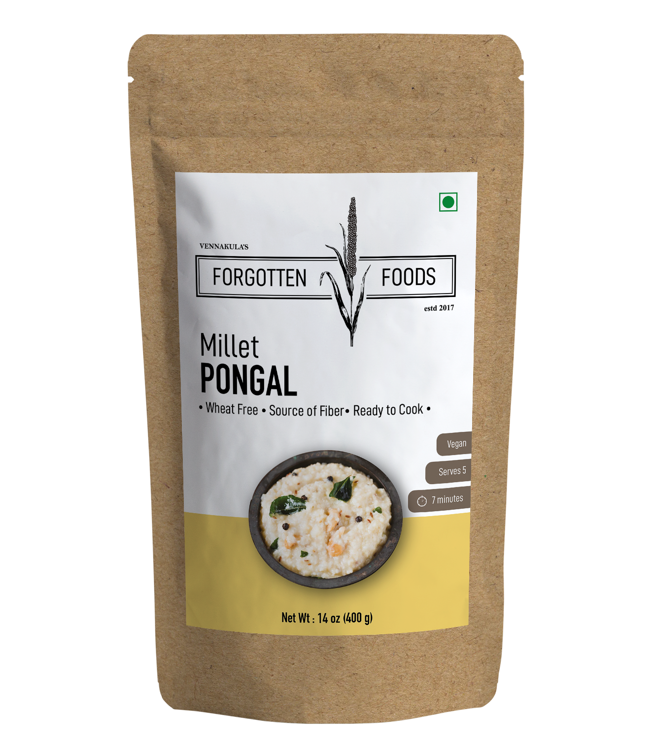 Millet Pongal - Spicy Pepper Flavorful Dish - Ready to Cook Healthy Breakfast Premix